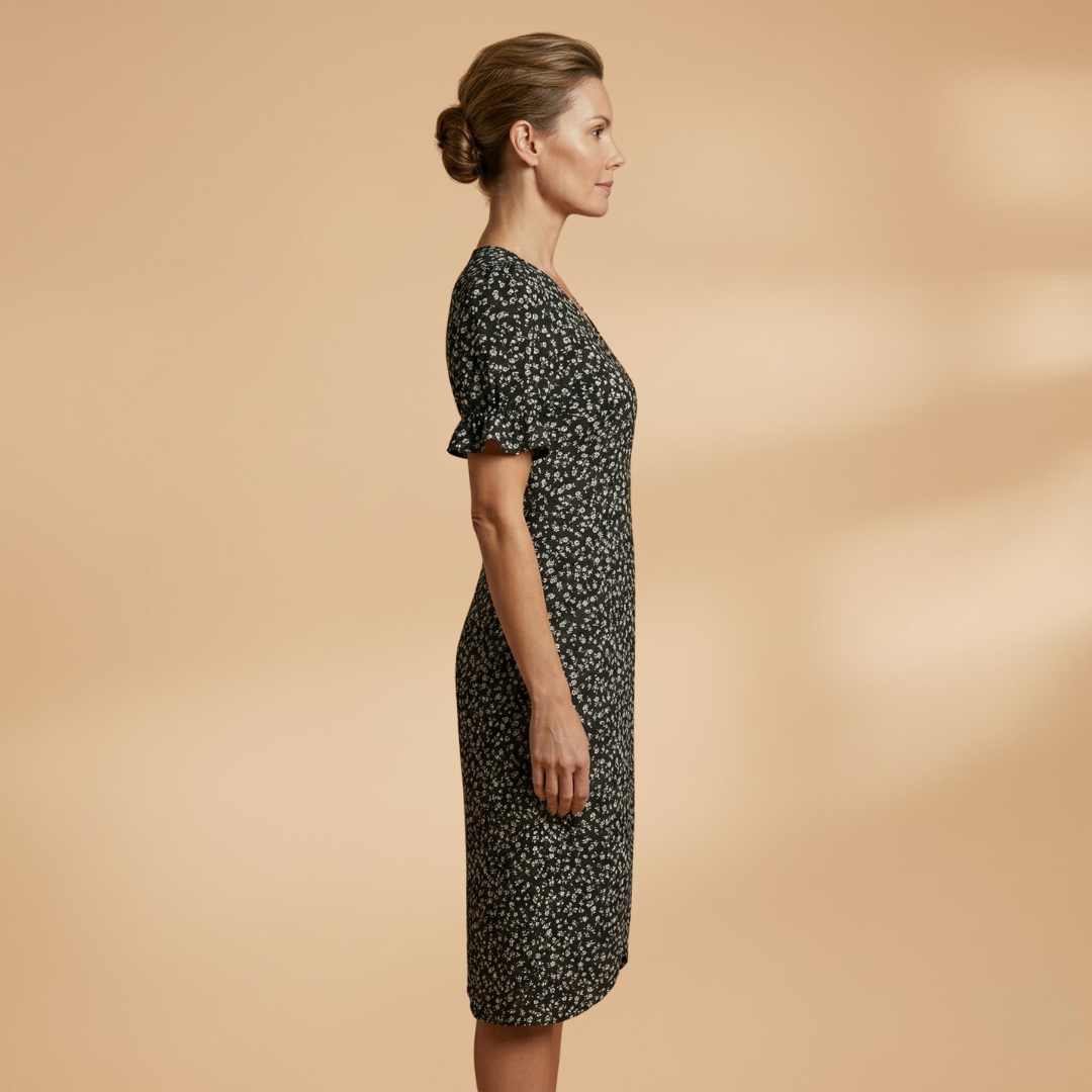 Floral Summer Dress V-Neckline for Women