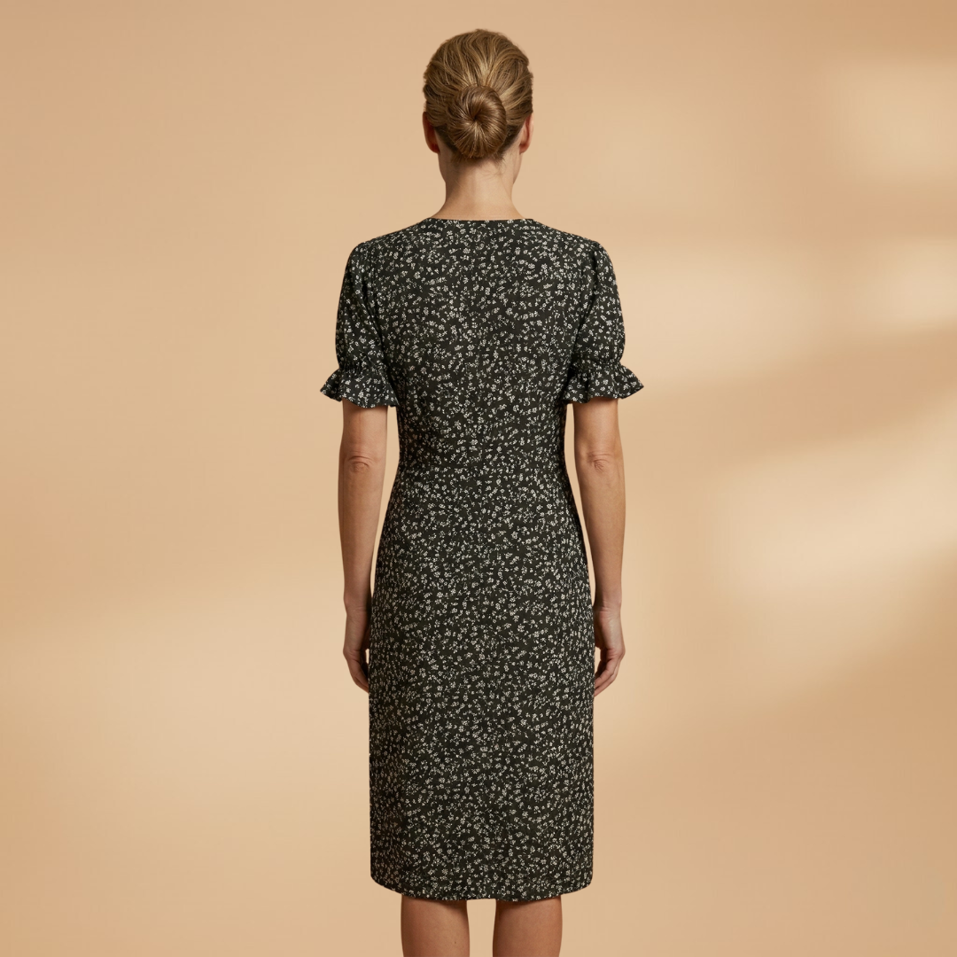 Floral Summer Dress V-Neckline for Women