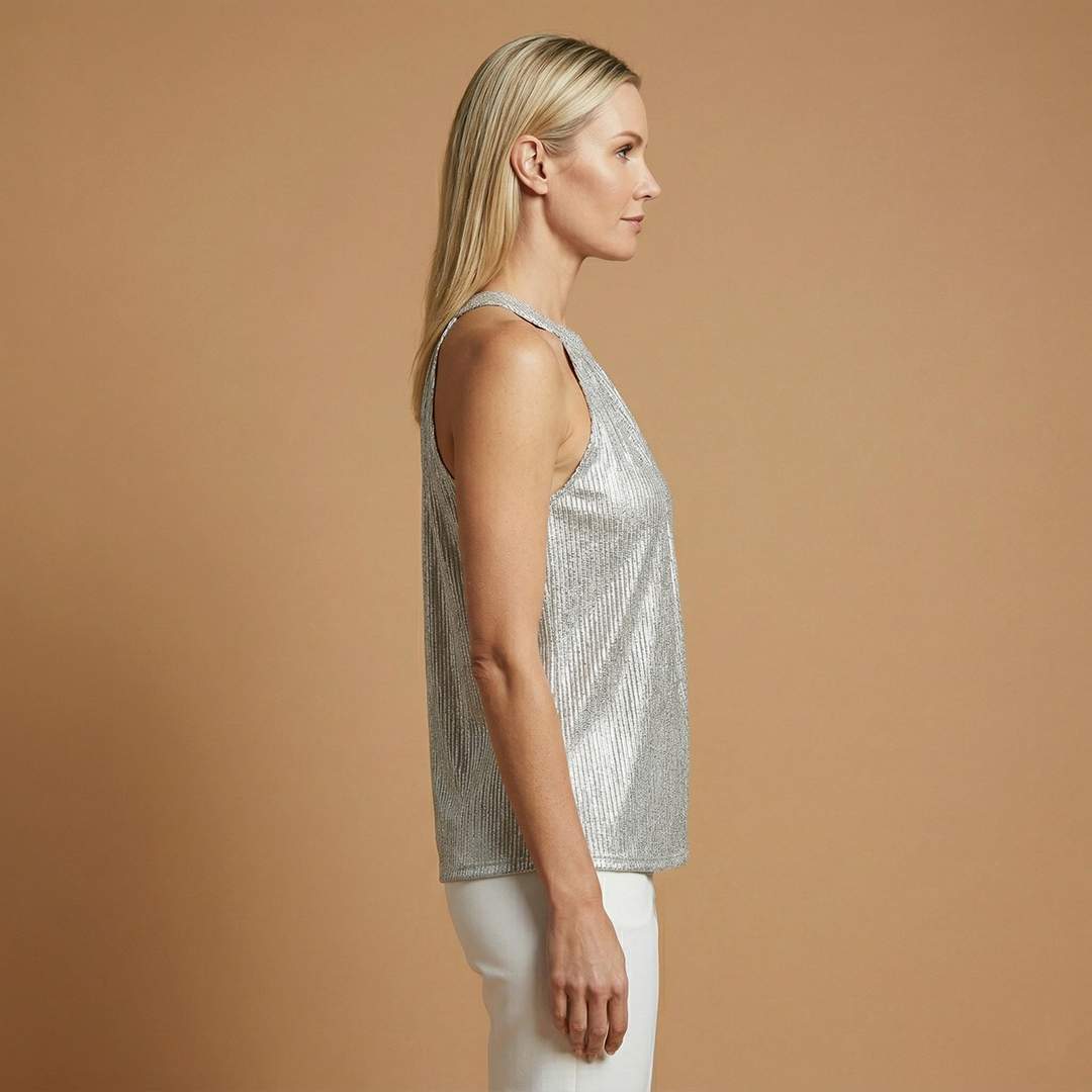 Halter Top with Round Neck and Versatile Design for Women