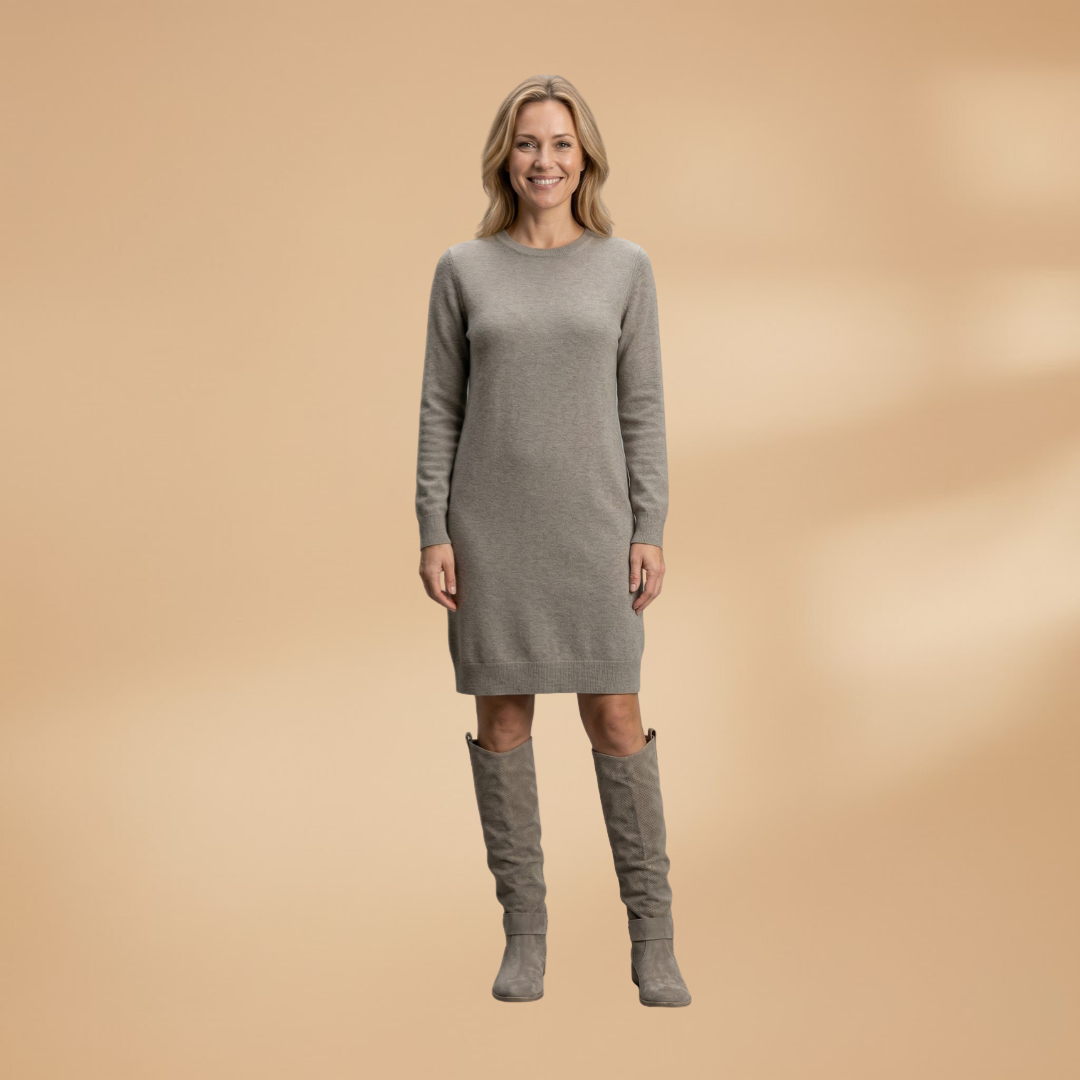 Knee-High Boots with Faux Suede and Perforated Surface for Women