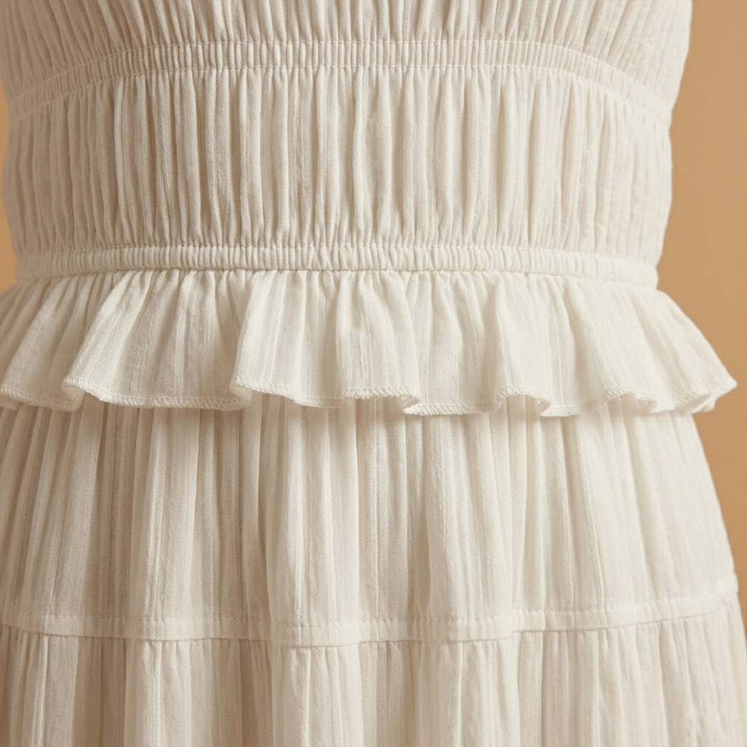 Maxi Dress with Adjustable Top and Ruffle Details for Women