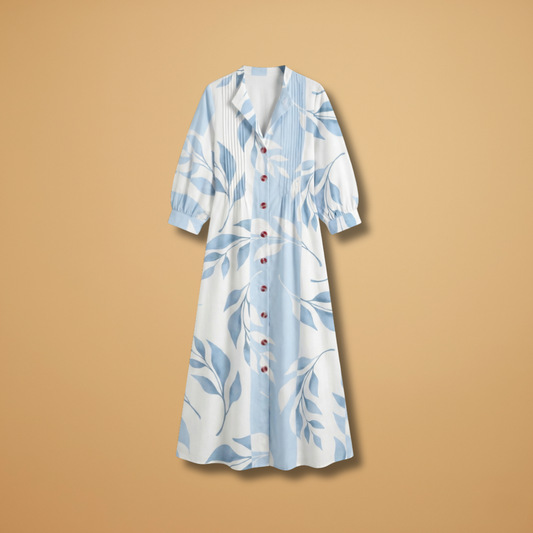 Maxi Dress with Floral Print and Pockets for Women