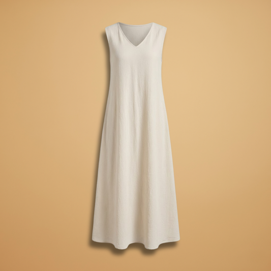 Maxi Dress V-Neckline and Side Split for Women