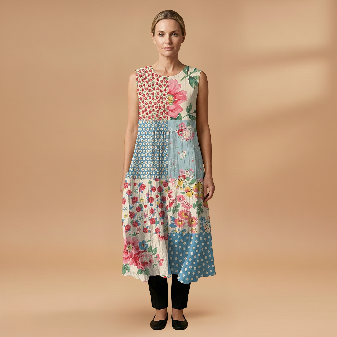 Midi Dress Dress with Lightweight Sleeveless and Loose Fit for Women