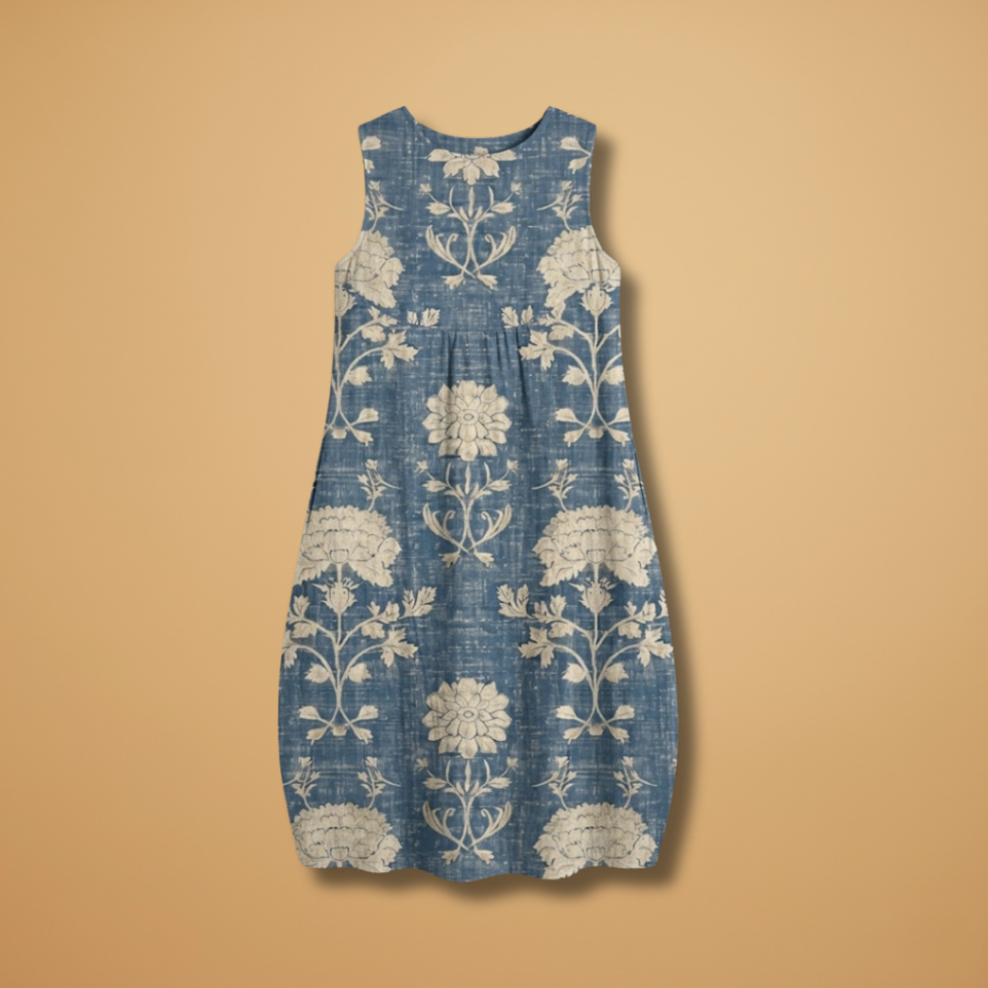 Midi Dress with Lightweight Sleeveless and Loose Fit for Women