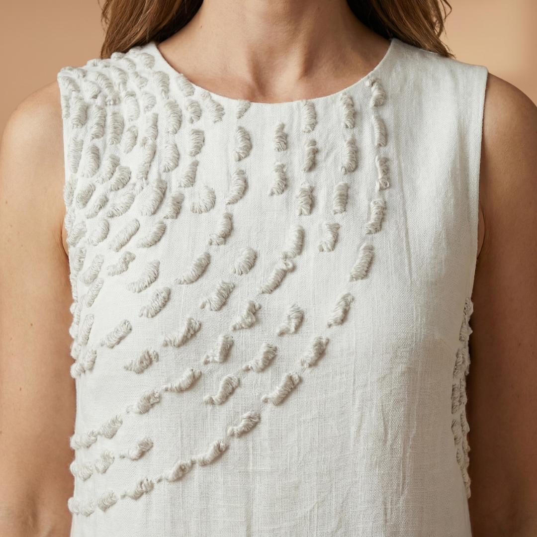 Midi Dress with Sleeveless Design and Convenient Pockets for Women