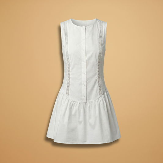 Mini Dress with Sleeveless Design and Side Cut-Outs for Women