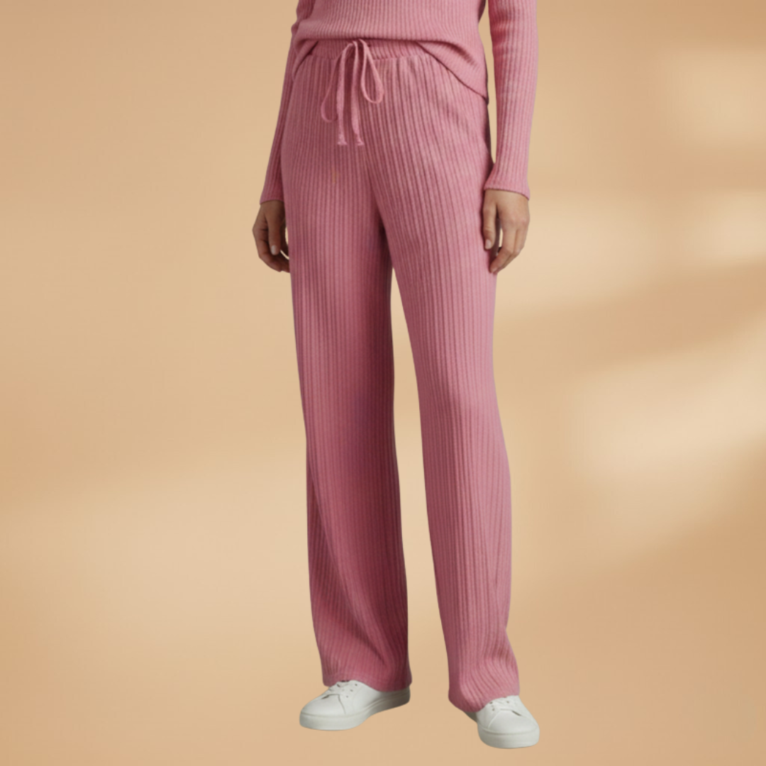 Palazzo Pants with Elastic Waistband and Drawstring for Women