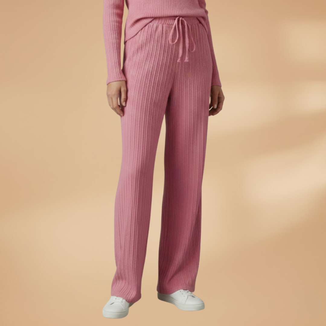 Palazzo Pants with Elastic Waistband and Drawstring for Women