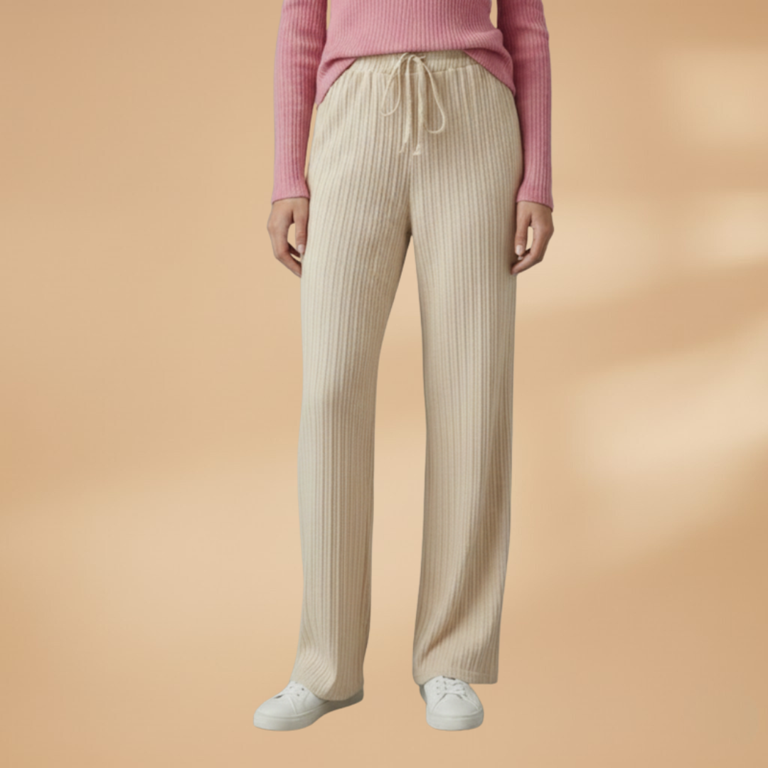 Palazzo Pants with Elastic Waistband and Drawstring for Women