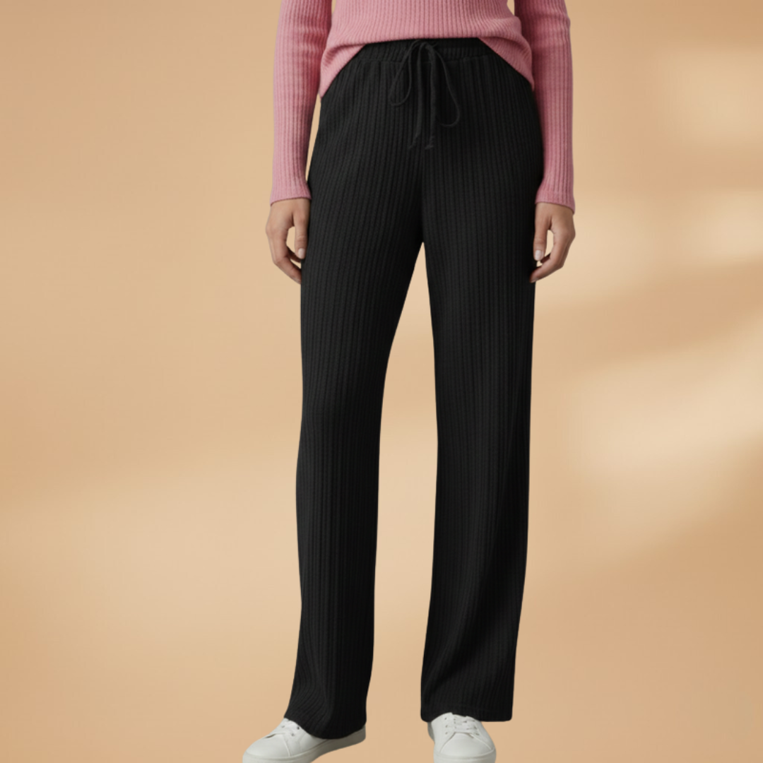 Palazzo Pants with Elastic Waistband and Drawstring for Women