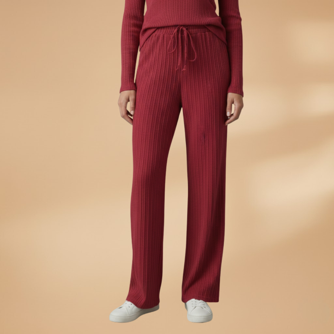 Palazzo Pants with Elastic Waistband and Drawstring for Women