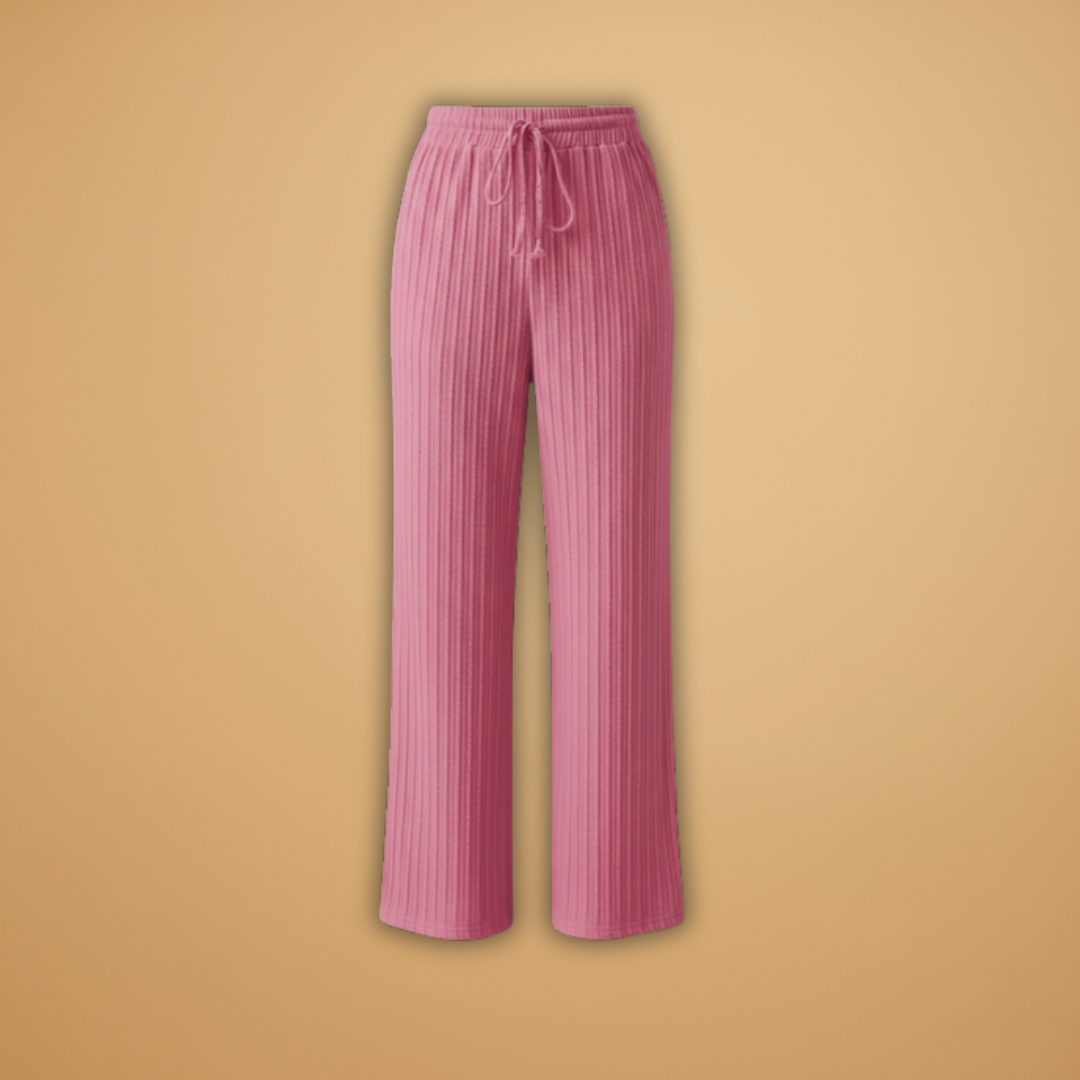 Palazzo Pants with Elastic Waistband and Drawstring for Women