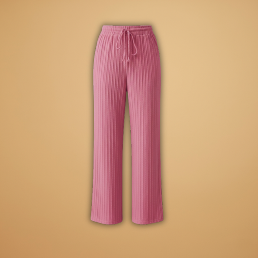 Palazzo Pants with Elastic Waistband and Drawstring for Women