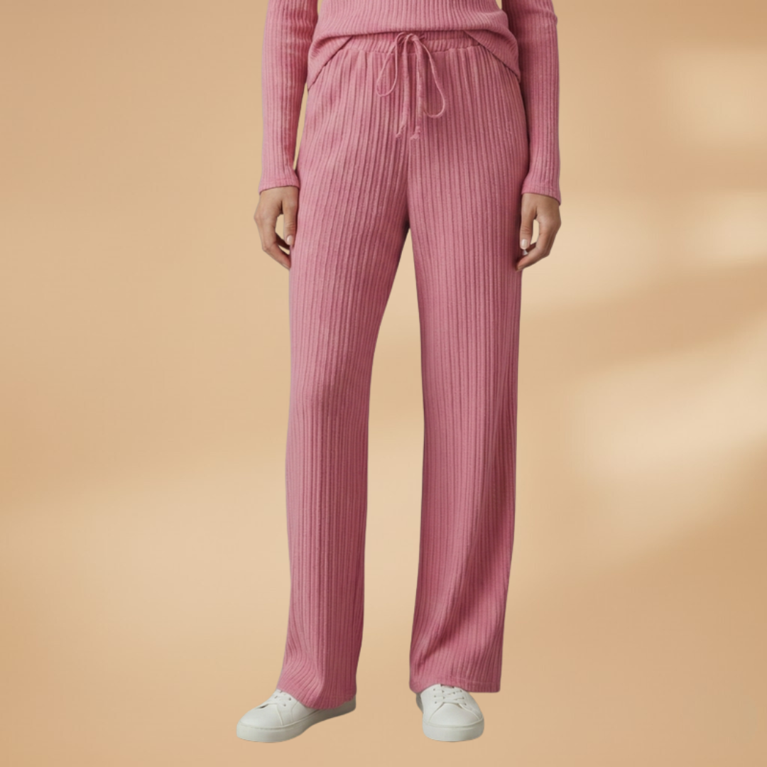 Palazzo Pants with Elastic Waistband and Drawstring for Women