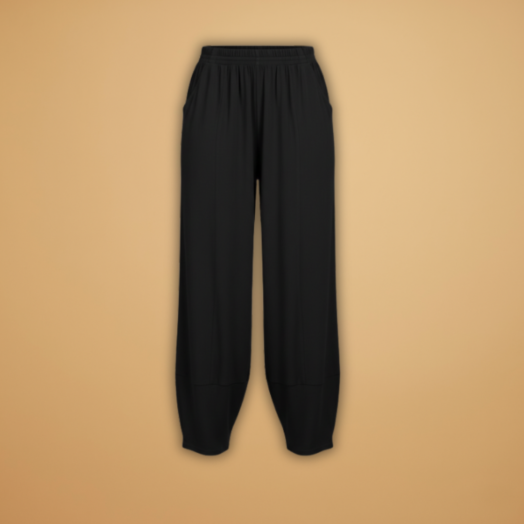 Palazzo Pants with Elastic Waistband and Pockets for Women