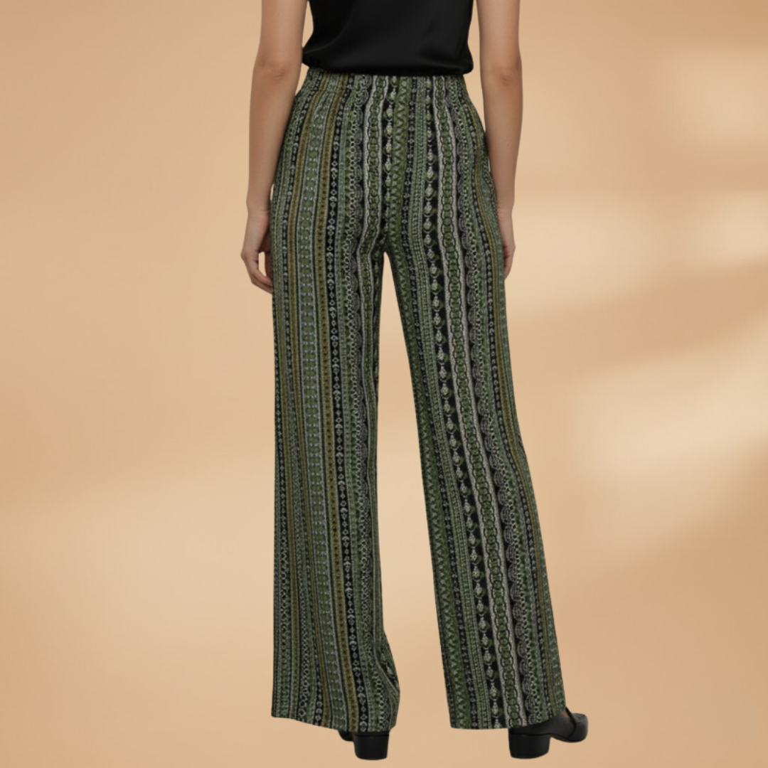 Palazzo Pants with Elastic Waistband and Wide Legs for Women