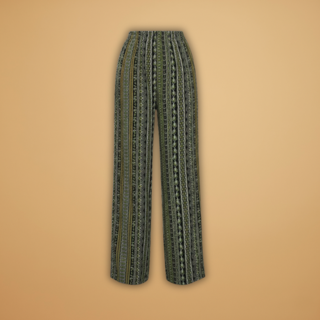 Palazzo Pants with Elastic Waistband and Wide Legs for Women