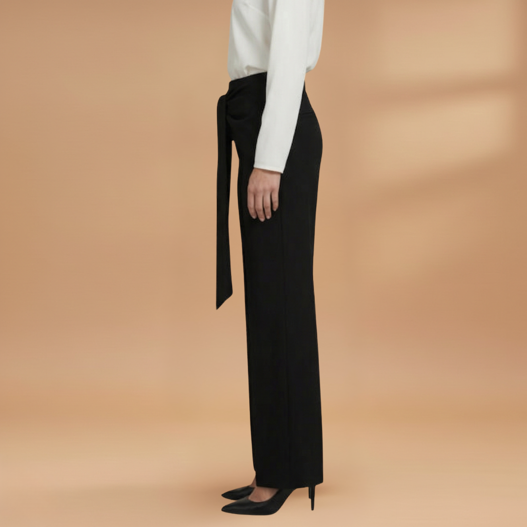 Palazzo Pants with High Waist and Pleats for Women
