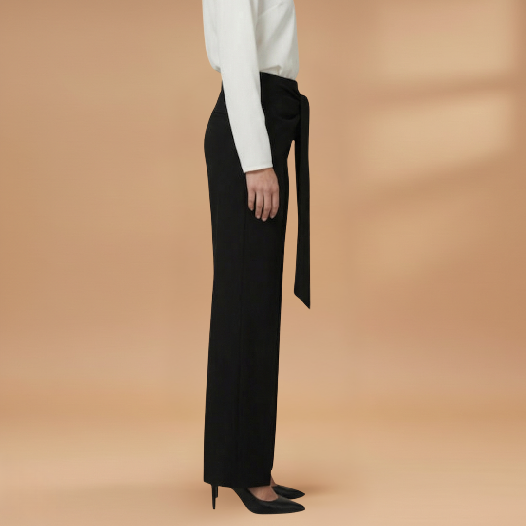 Palazzo Pants with High Waist and Pleats for Women