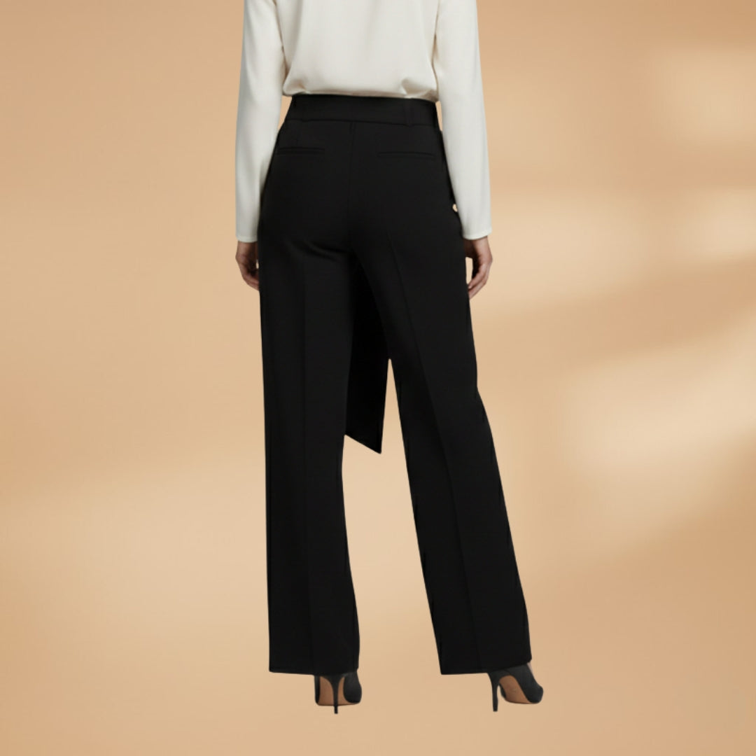Palazzo Pants with High Waist and Pleats for Women