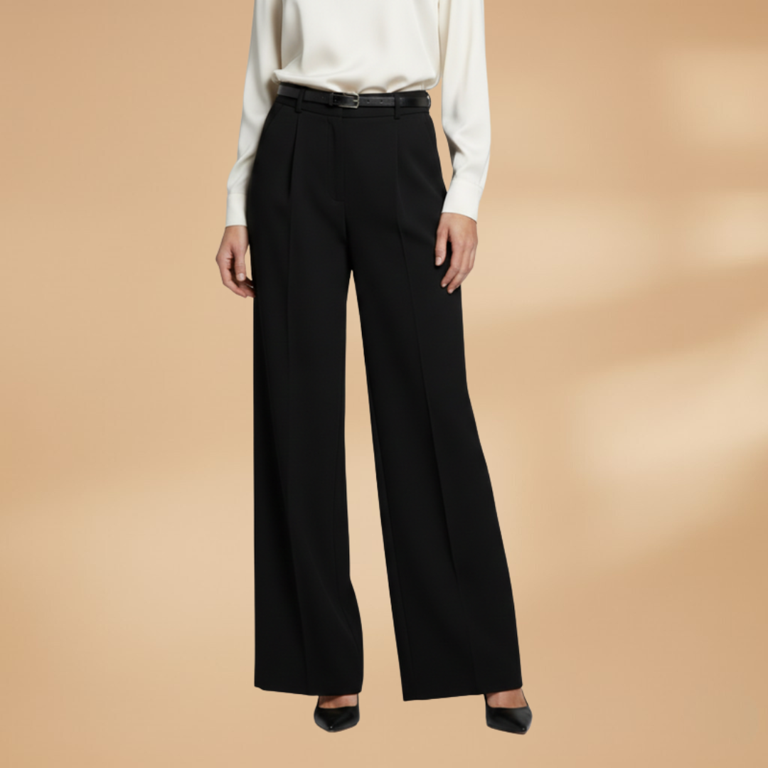 Palazzo Pants with High Waist and Tie Belt for Women