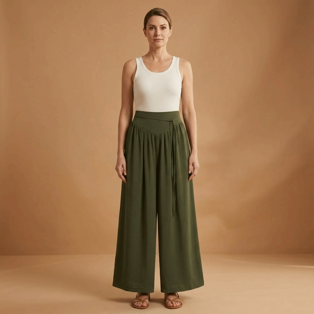 Palazzo Pants with High Waist and Wide Legs for Women