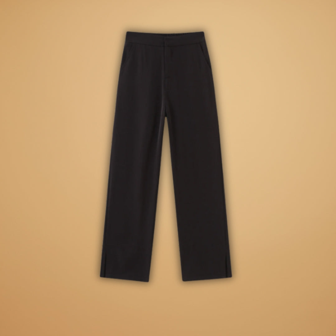 Palazzo Pants with Side Slits and Pockets for Women