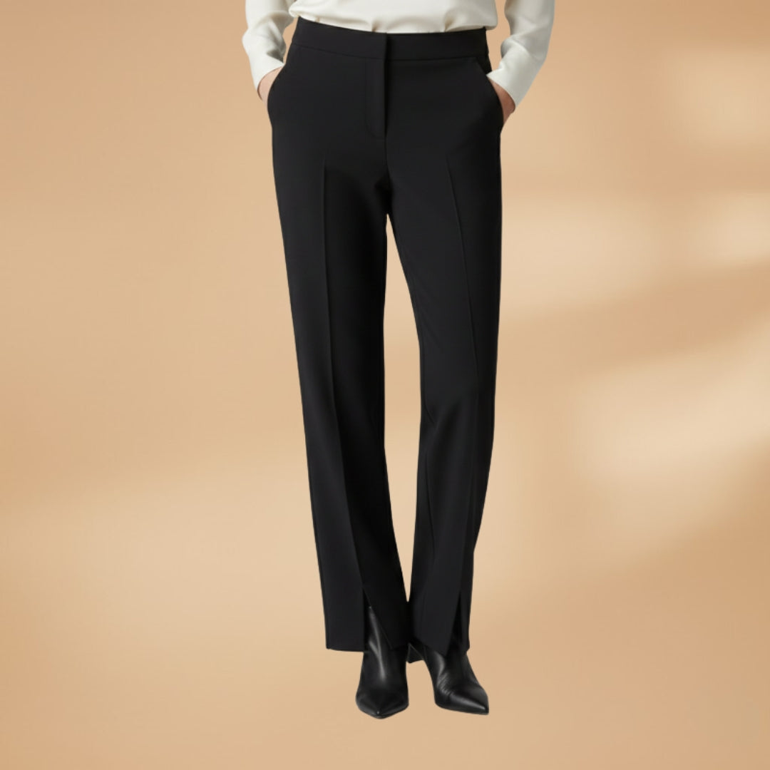 Palazzo Pants with Side Slits and Pockets for Women