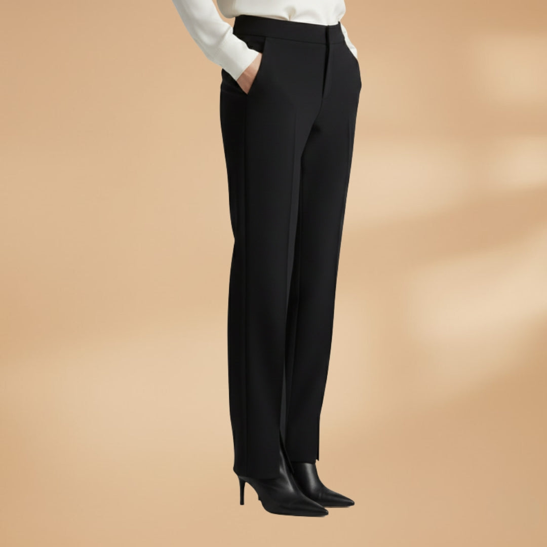 Palazzo Pants with Side Slits and Pockets for Women