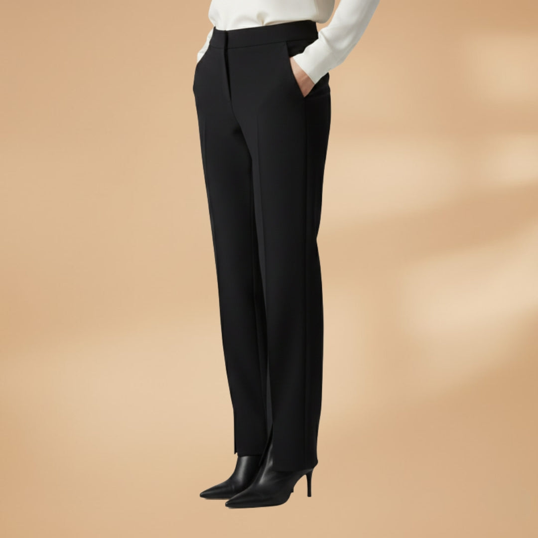 Palazzo Pants with Side Slits and Pockets for Women