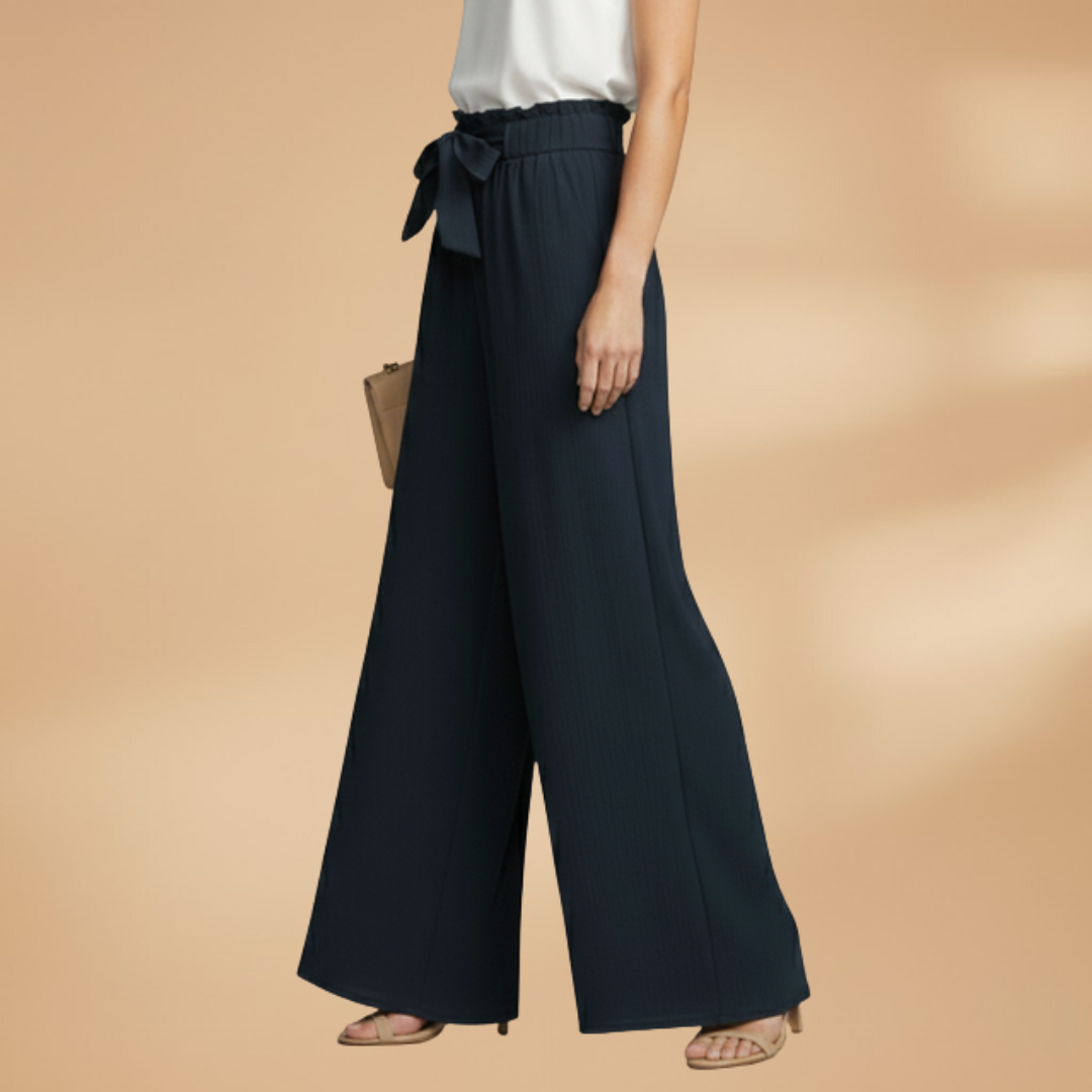 Palazzo Pants with Tie Belt and Wide Legs for Women