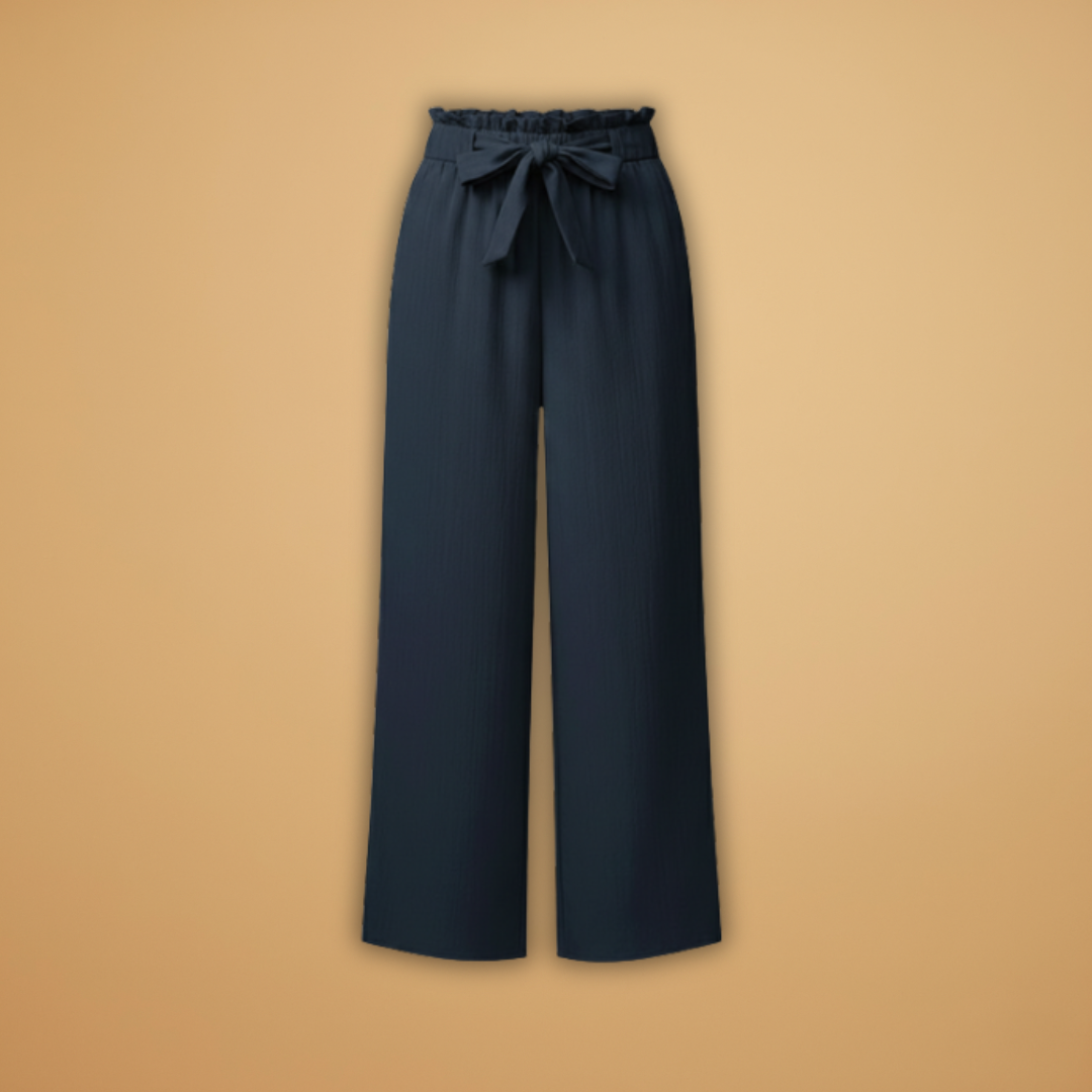 Palazzo Pants with Tie Belt and Wide Legs for Women