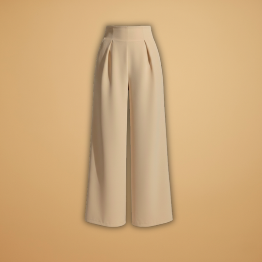Palazzo Trousers with High Waistband and Wide Legs for Women