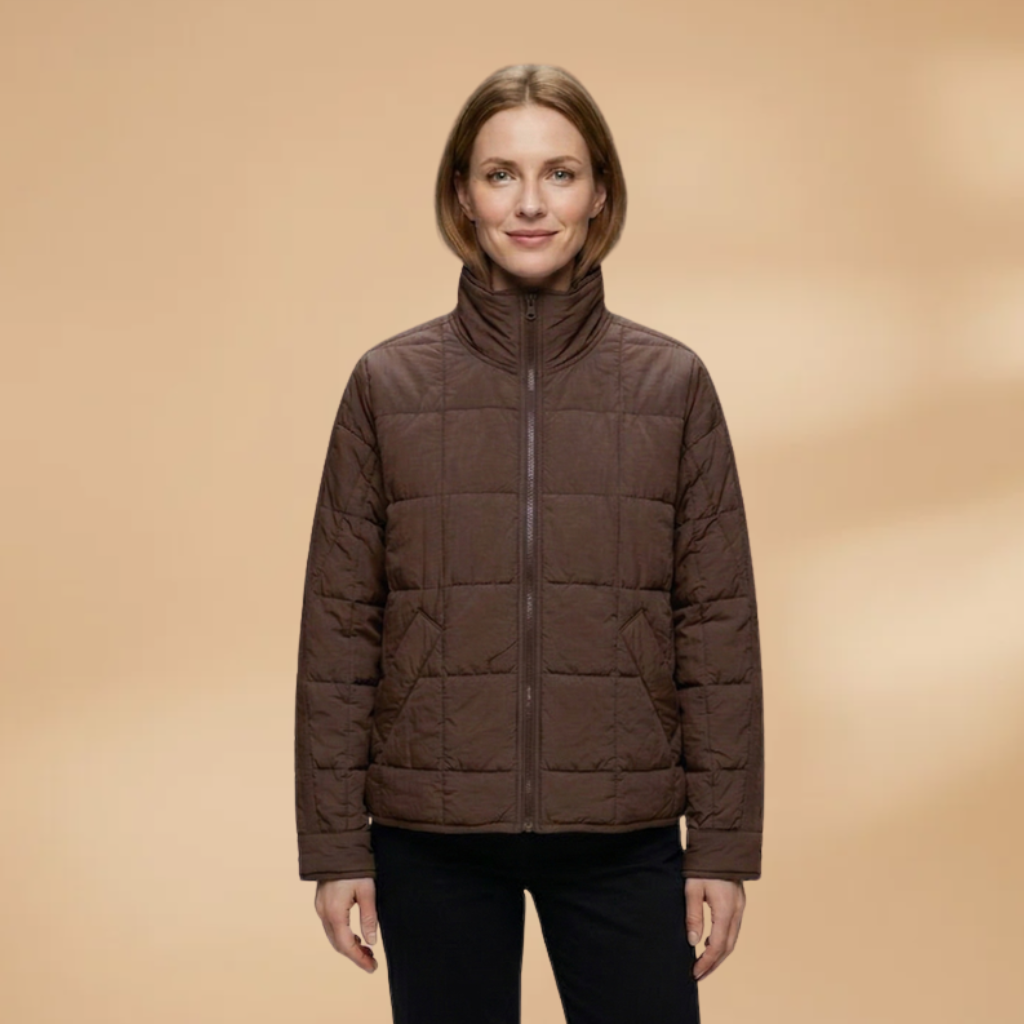 Puffer Jacket with zip closure and padded surface for Women