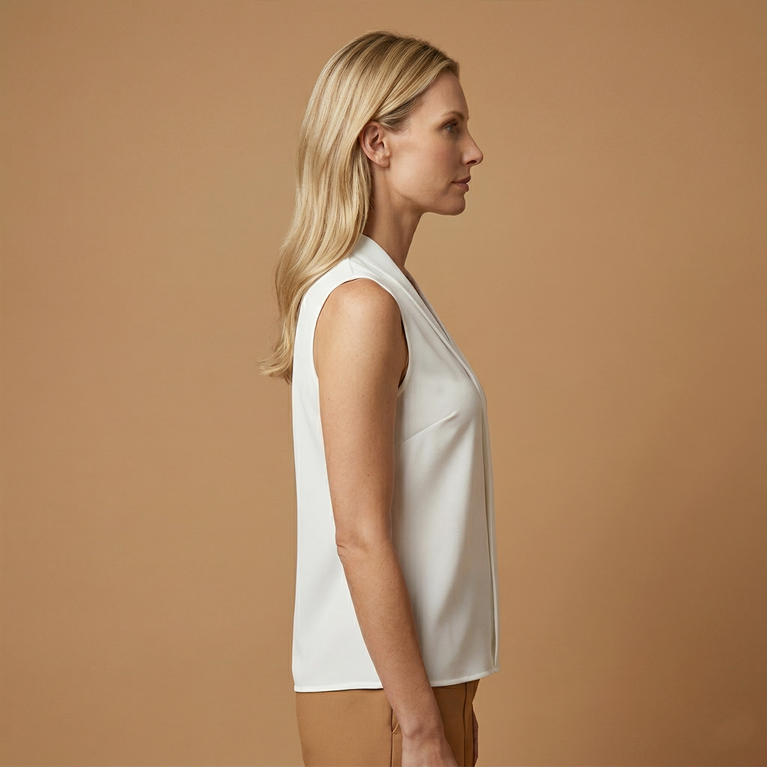 Sleeveless Top with Lightweight Material and Versatile Design for Women