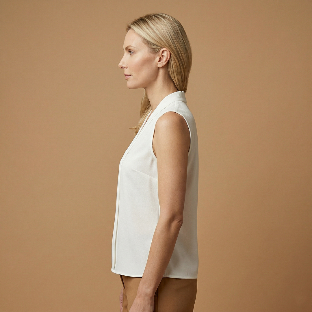 Sleeveless Top with Lightweight Material and Versatile Design for Women