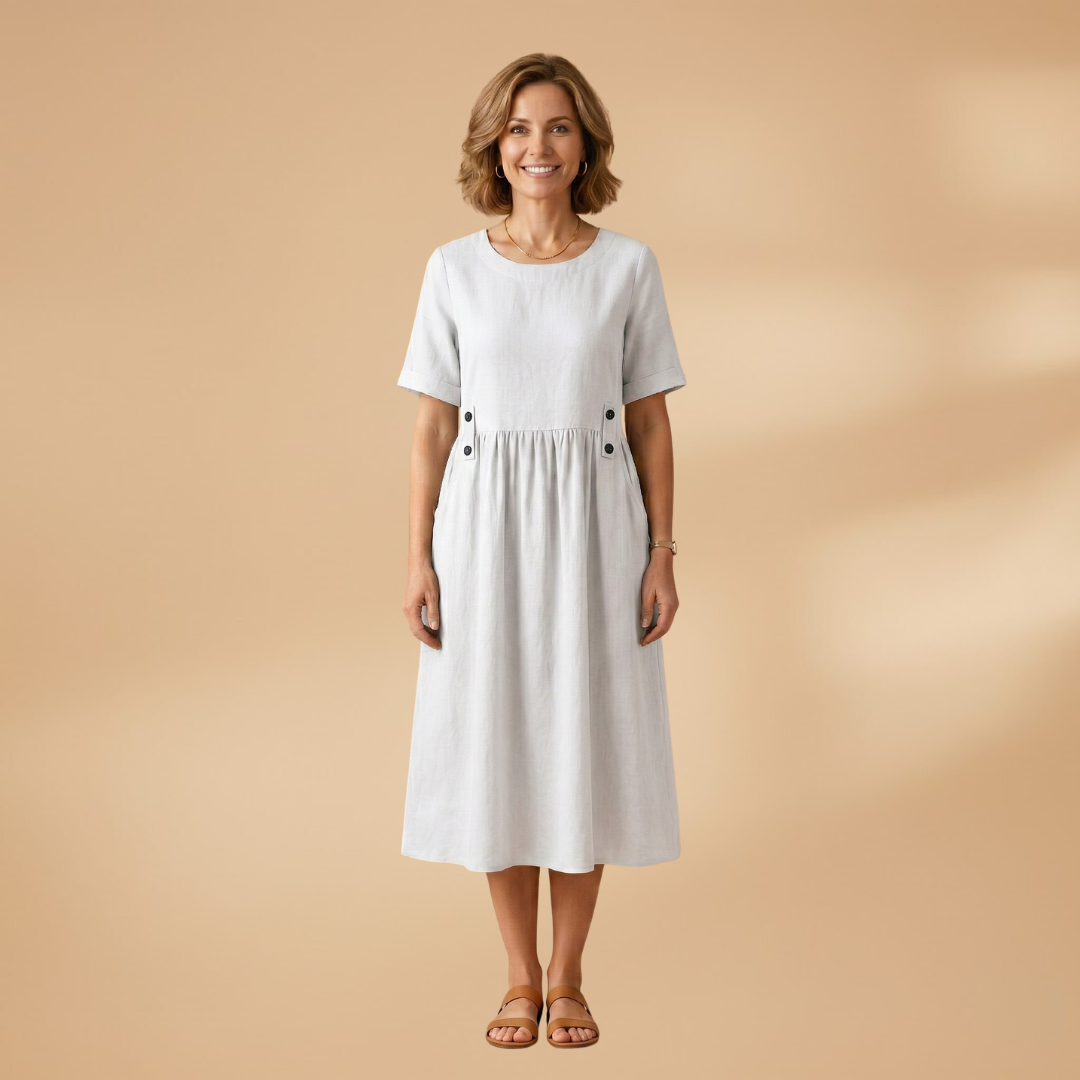 Summer Dress Round Neckline for Women