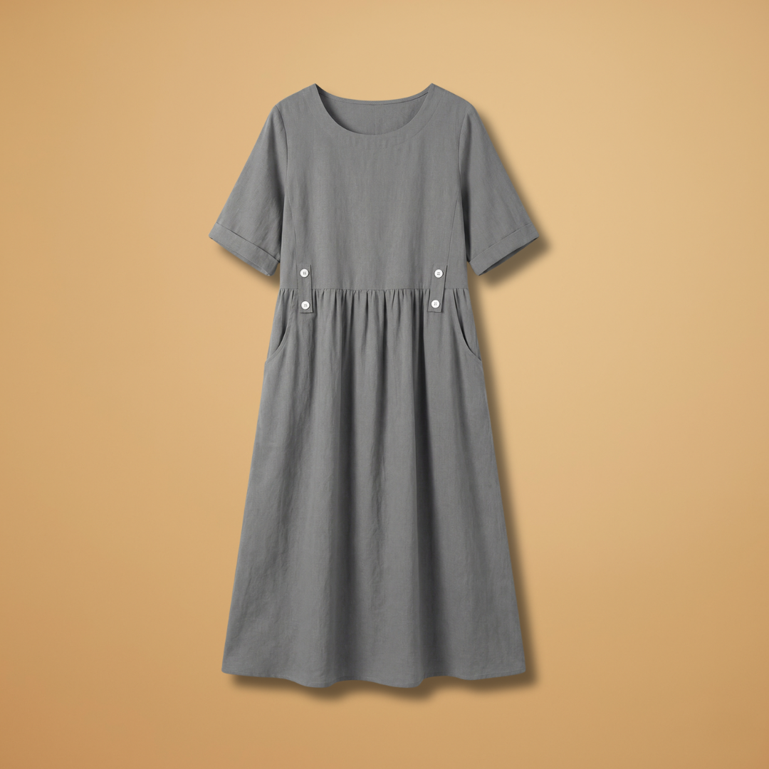 Summer Dress Round Neckline for Women