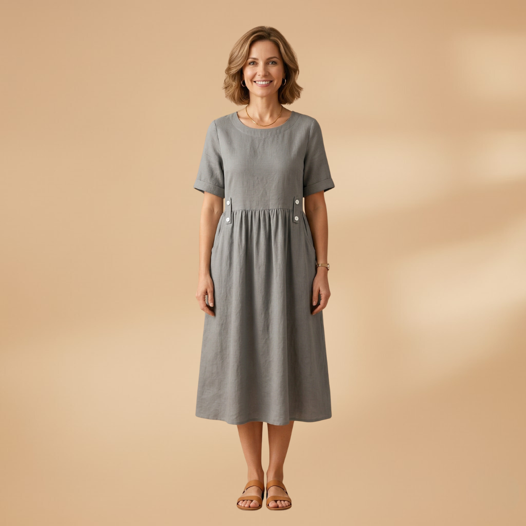 Summer Dress Round Neckline for Women