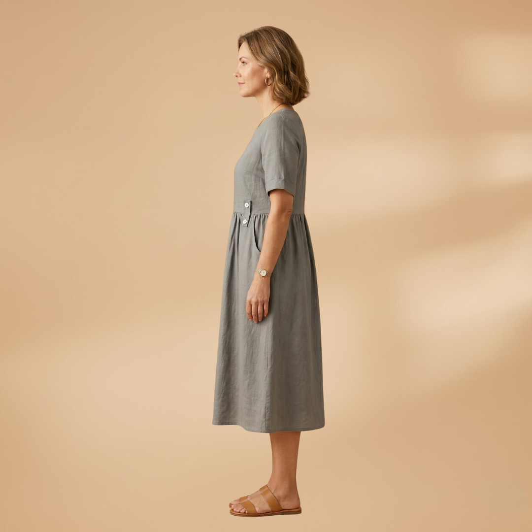 Summer Dress Round Neckline for Women