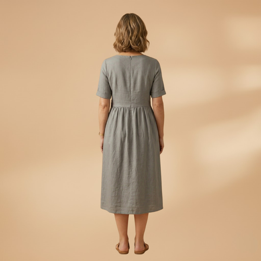 Summer Dress Round Neckline for Women