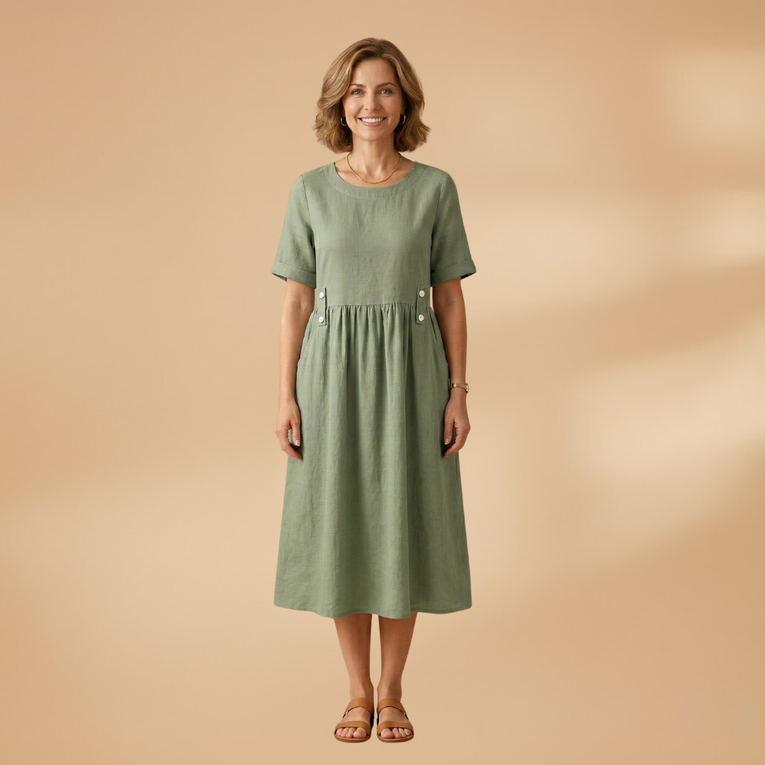 Summer Dress Round Neckline for Women