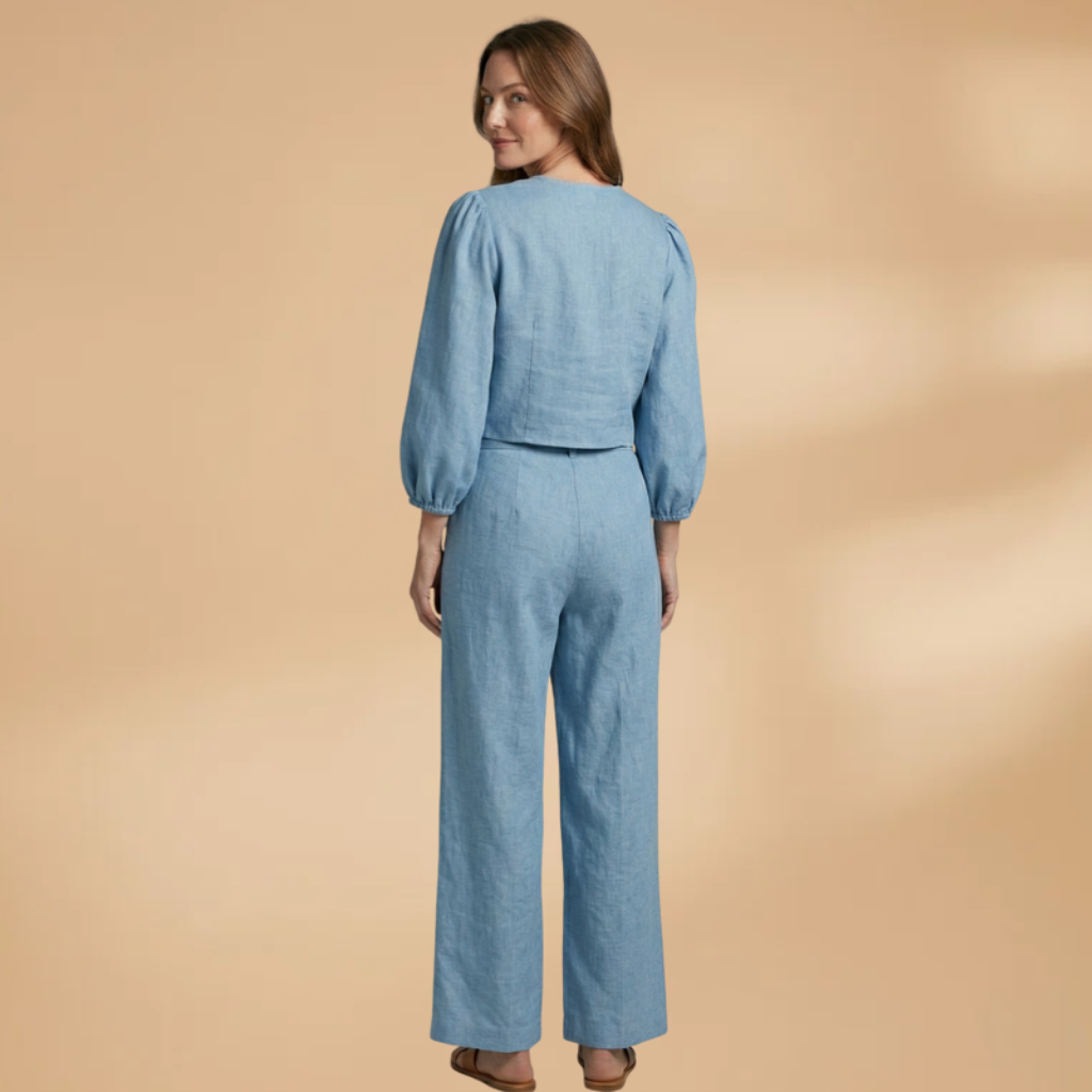 Top with Front Lacing and Wide Sleeves for Women