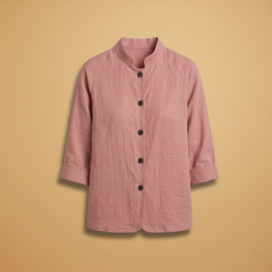 Top with long sleeves and plain surface for Women