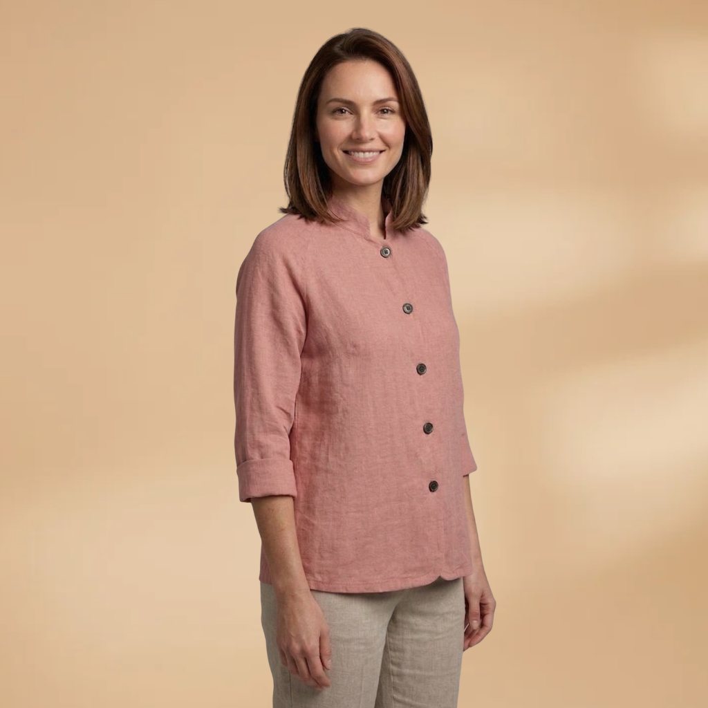 Top with long sleeves and plain surface for Women