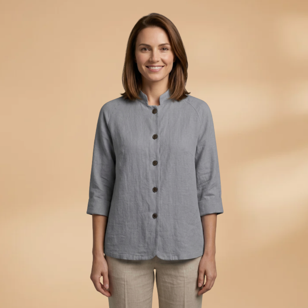 Top with long sleeves and plain surface for Women