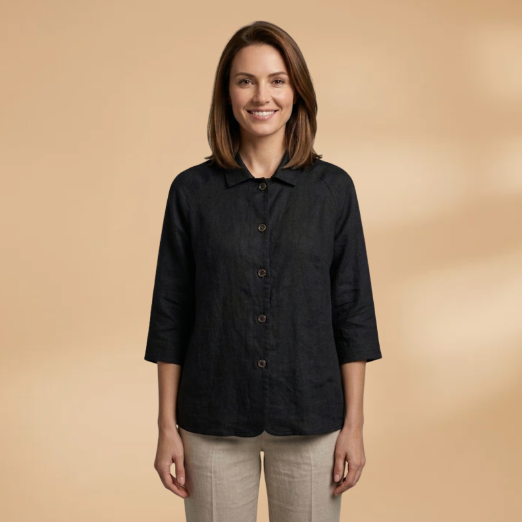 Top with long sleeves and plain surface for Women