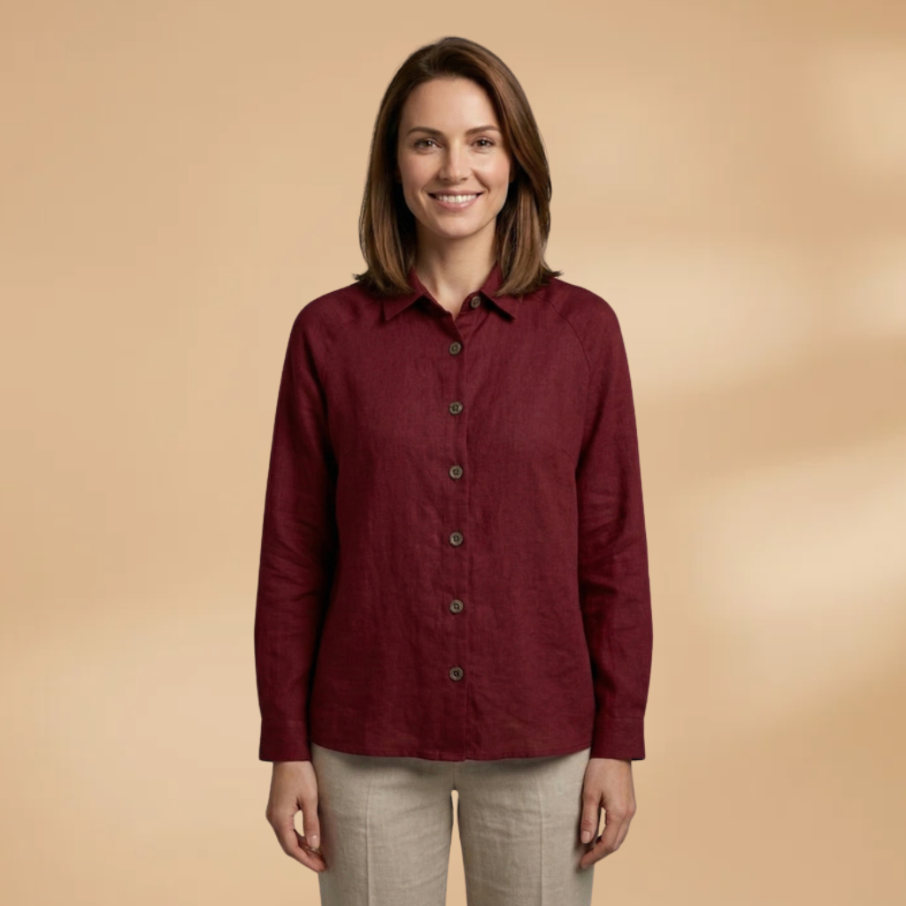 Top with long sleeves and plain surface for Women