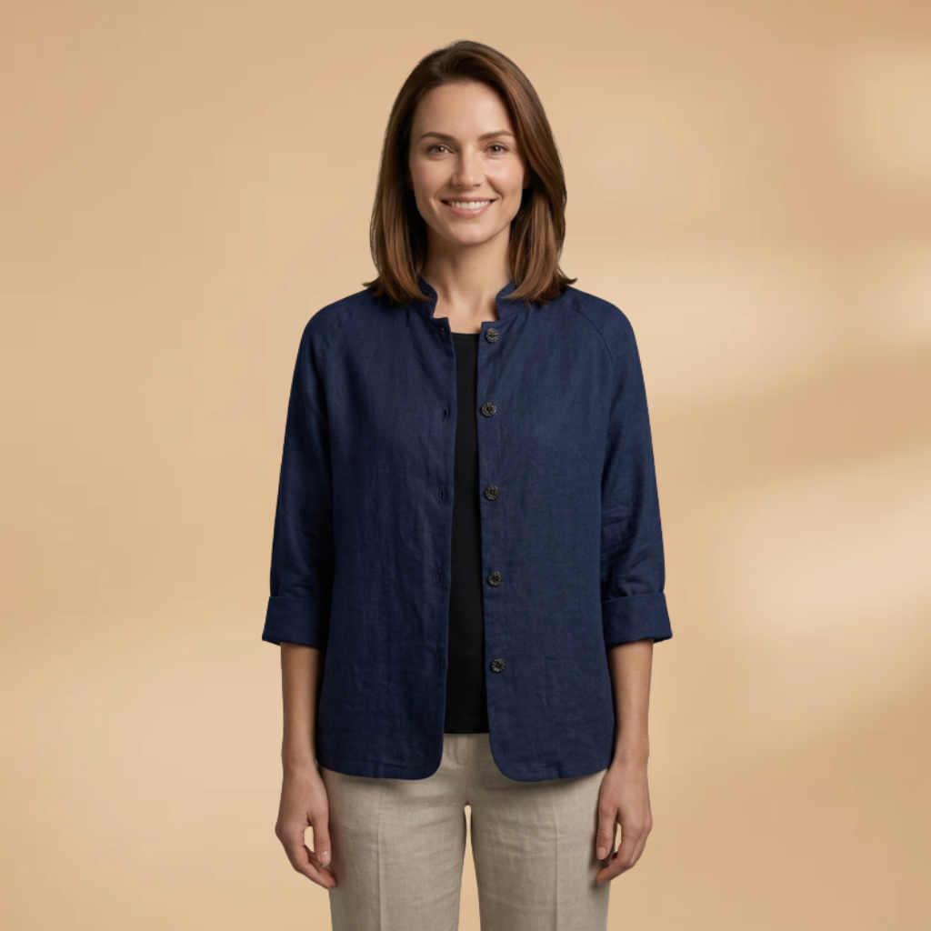 Top with long sleeves and plain surface for Women